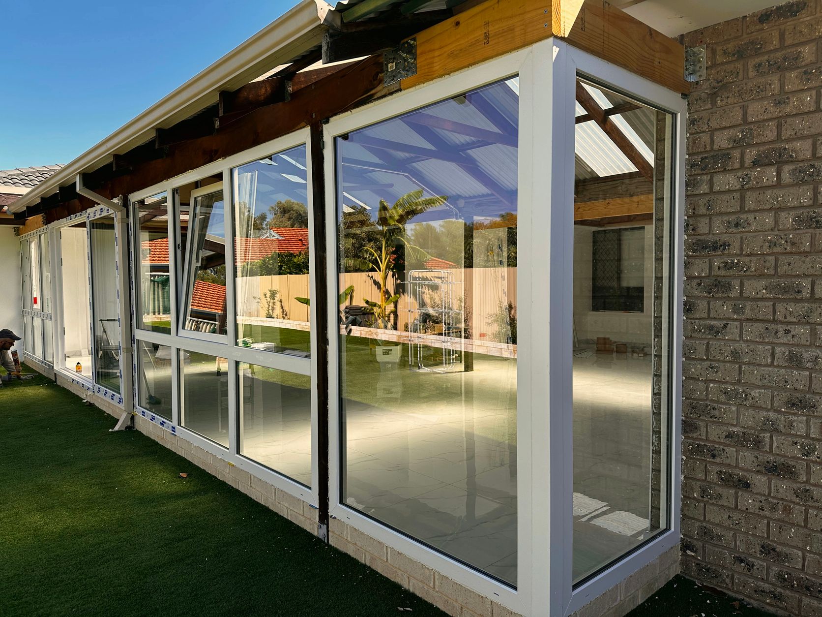Double-glazed patio enclosure